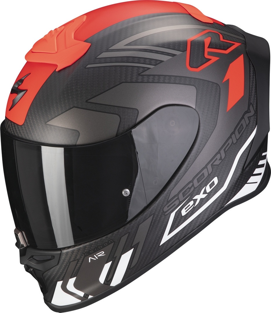 Scorpion EXO-R1 Evo Air Supra Carbon Helm, zwart-rood, M