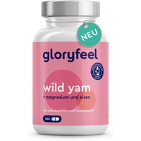 gloryfeel ® Wild Yam + Mönchspfeffer & Frauenmantel mit Magnesium Eisen Kapseln