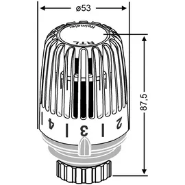 HEIMEIER Thermostat-Kopf 6510-00,500 0-50 °C