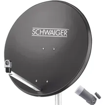 Schwaiger 80cm anthrazit + Single LNB
