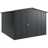Hörmann Metall-Gerätehaus Juno JSD14 L-Sk 7016) 1-flg R Satteldach