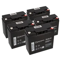 Q-Batteries Akkusatz 5x 12V 23Ah kompatibel zu 6 DZM 20 60V 20Ah