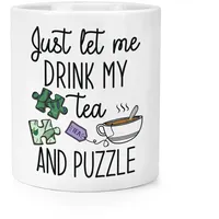 Nur Let Me Getränk Mein Tee Und Puzzle Make-Up Pinsel Bleistift Topf Introvert