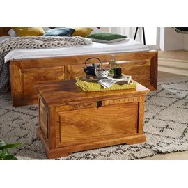 Massivmoebel24 Truhe Akazie 90x50x50 honig lackiert OXFORD #0323