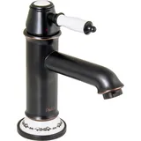 PaulGurkes schwarze Retro Waschtischarmatur Einhandmischer Bordüre Wasserhahn
