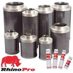 Aktivkohlefilter Rhino Pro Verschiedene Maßen - 125mm x 600mm | Rhino Pro 765 | 125mm | 650-900m3/h