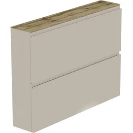 MODERANO Hängeschuhschrank Eiche 110 x 82 x 22 cm khaki matt / khaki