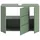 xonox.home Waschbeckenunterschrank Vira 82 x 56 x 34 cm Grün/Schwarz