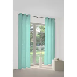 Vorhang WIRTH "Peschiera" Gr. 5, grün, B:132cm H:255cm, Polyester, Seide, Gardinen, echtes Seiden-Garn verwebt