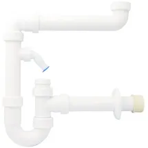 Haas + Sohn PP-Raumsparsiphon Raumsparsiphon weiß