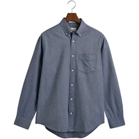 GANT Businesshemd »Regular Fit Oxford Hemd strukturiert langlebig dicker«, Gr. L - N-Gr, persian blue, , 60842731-L N-Gr
