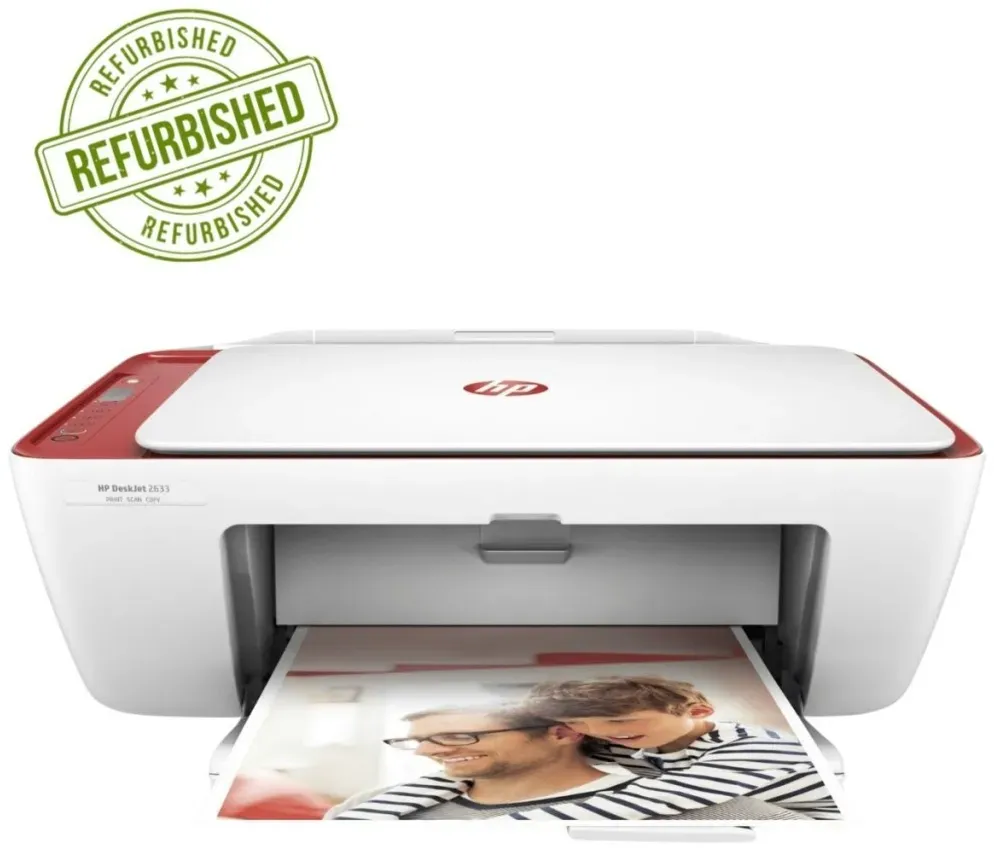 HP Deskjet 2723 3in1 Drucker Scanner Kopierer weiss/rot refurbed