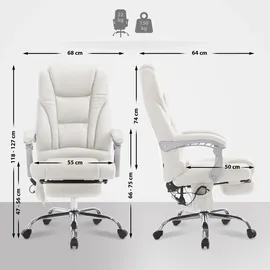 CLP Pacific Kunstleder mit Massagefunktion V2 weiß