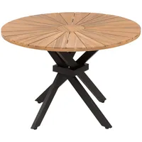 Beliani Cissone Gartentisch Ø 110 x 75 cm Braun/Schwarz