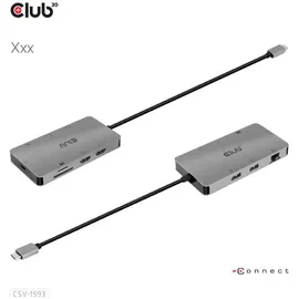 Club 3D 8in1 Hub, USB-C 3.0 [Stecker] (CSV-1593)