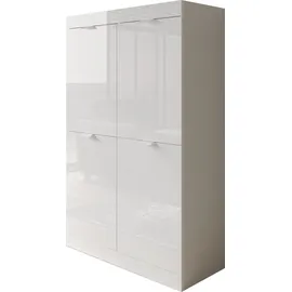 INOSIGN Highboard »Slim«, Breite 91 cm, weiß Hochglanz Lack, weiß