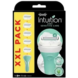 Wilkinson Sword Intuition Sensitive Care Rasierer + 5 St. + Reiseetui für Frauen