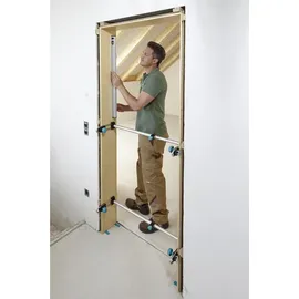 WOLFCRAFT Türfutterstrebe Aluminium 60-100 cm grau/türkis