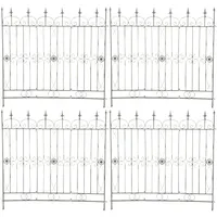 CLP 4er Set Gartenzäune Mangold antik-grün