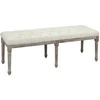 Homcom Vintage Beige Kunststoff, 47x51x142 cm Esszimmer, Bänke, Sitzbänke