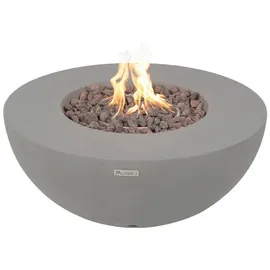 ELEMENTI Gasfeuerstelle "Roca" in Beton-optik, Grau, Stein, 87x37x87 cm (L x B x H)