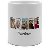 PhotoFancy® - XXL Tasse 'Danke' - Personalisierte Fototasse mit eigenem Foto und Text - Große Tasse selbst gestalten - Jumbo-Becher XXL 750 ml
