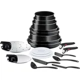 Tefal Topf-Set Ingenio Easy ON Set, 20-teilig,abnehmbarer Griff,antihaftbeschichtet, Aluminium (Töpfe und Pfannen Set, 20-tlg.)