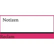 Reclam Philipp Jun. Notizbuch Reclam A6 pink/blanko