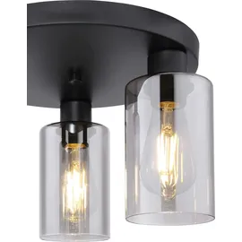 meine wunschleuchte Minimalistische LED Deckenleuchte (Ø22cm) 3-flammig schwarz