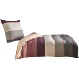 Traumschlaf Orlando Gestreift Pink 200 x 220 cm + 2 x 80 x 80 cm
