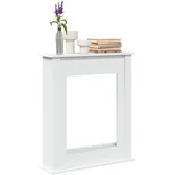 vidaXL Kaminumrandung Weiß 75x20x87,5 cm Holzwerkstoff