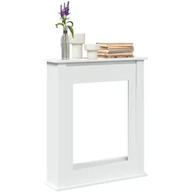 vidaXL Kaminumrandung Weiß 75x20x87,5 cm Holzwerkstoff