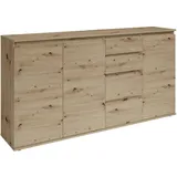 Stella Trading Boxxx Sideboard 160 x 84 x 35 cm Eiche Artisan / Braun