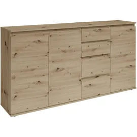 Stella Trading Boxxx Sideboard 160 x 84 x 35 cm Eiche Artisan / Braun