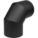 raik SH30011493-sw Rauchrohrbogen/Ofenrohr Coltherm doppelwandig mit Isolierung, Durchmesser 150 mm, 90°, Schwarz