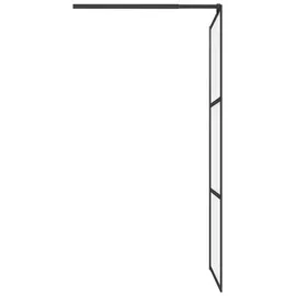 vidaXL Duschwand für Walk-In Dusche 90x195 cm ESG Mattiert Schwarz