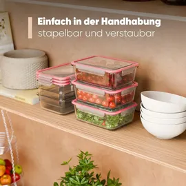 classbach Frischhaltedose rechteckig transparent 9-teiliges Set