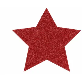 Primaflor Deko-Stern - Glimmer - Rot, 16,5 cm,
