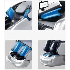 360Home Massagesessel 4D Kunstleder 155 x 116 x 76 cm Weiß mit Heizfunktion
