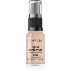 Claresa Liquid Perfection 2in1 Make-up mit hoher Deckkraft Farbton 104 Nude 18 g