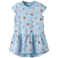 NAME IT Mädchen Nmfvigga Capsl Dress F1 Noos, Chambray Blue, 122 cm - 122