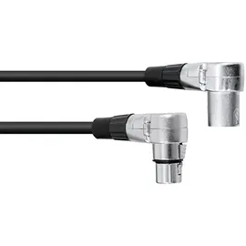 Omnitronic XLR Kabel 3pol 1,5m 90° schwarz (30220630)