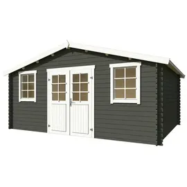 Lasita Maja Gartenhaus Udo 5,22 x 4,00 m Grün/Grau