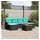 vidaXL Gartensofa-Set 7-tlg. schwarz