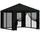 vidaXL Garten Pavillon 3 x 3 m inkl. 4 Seitenteile Schwarz