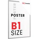 ALLboards Bilderrahmen Plakatrahmen Silber B1-Format 1 St.