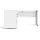 Dmora Eckschreibtisch Aimee Weiß / Grau