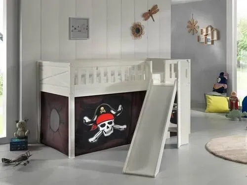 Spielbett Scott Caribian Pirate ca. 90x200 Kiefer Weiß