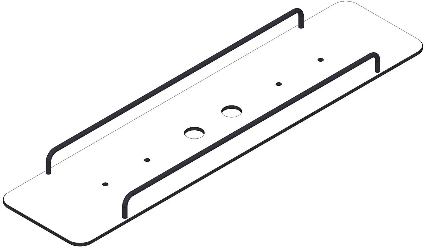 Giese Flatbord Wannenbrücke 75 cm