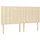 vidaXL Boxspringbett mit Matratze Creme 160x200 cm Stoff